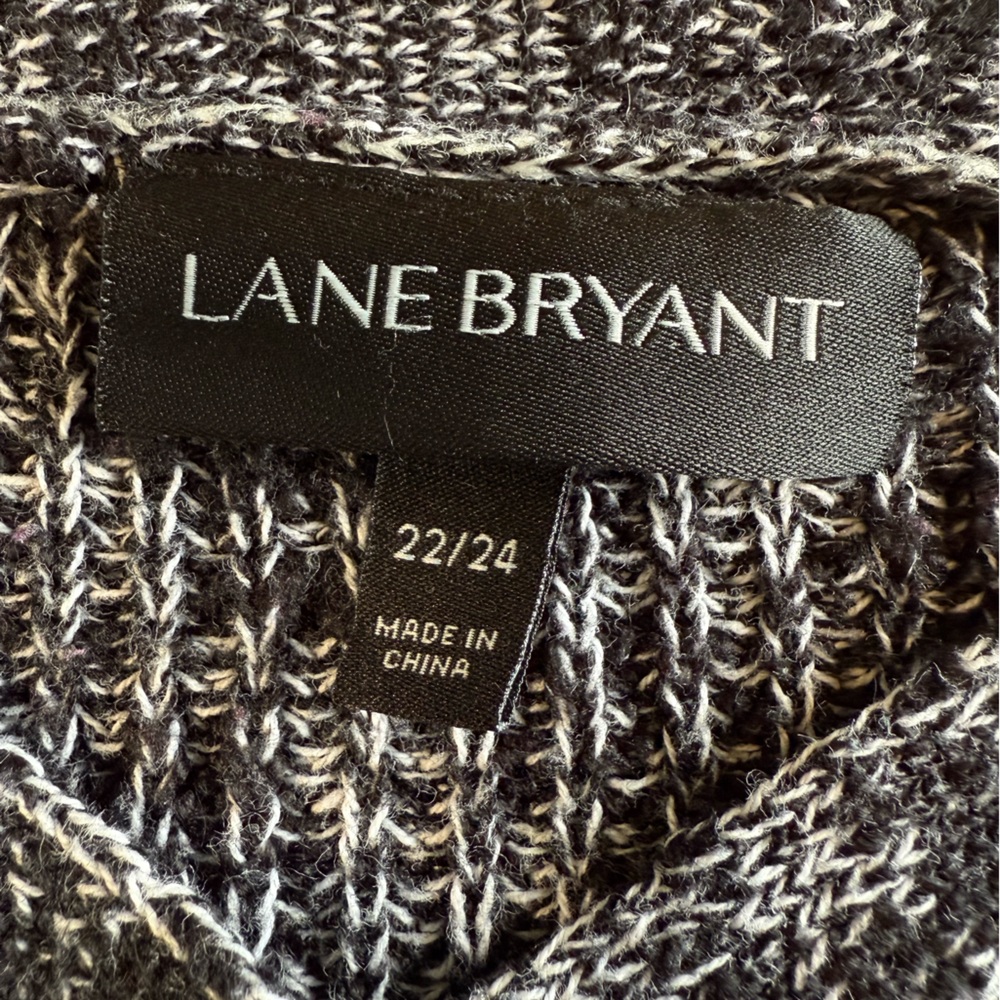 Lane Bryant Charcoal V-Neck Sweater Dress size 22-24 - Picture 5 of 6